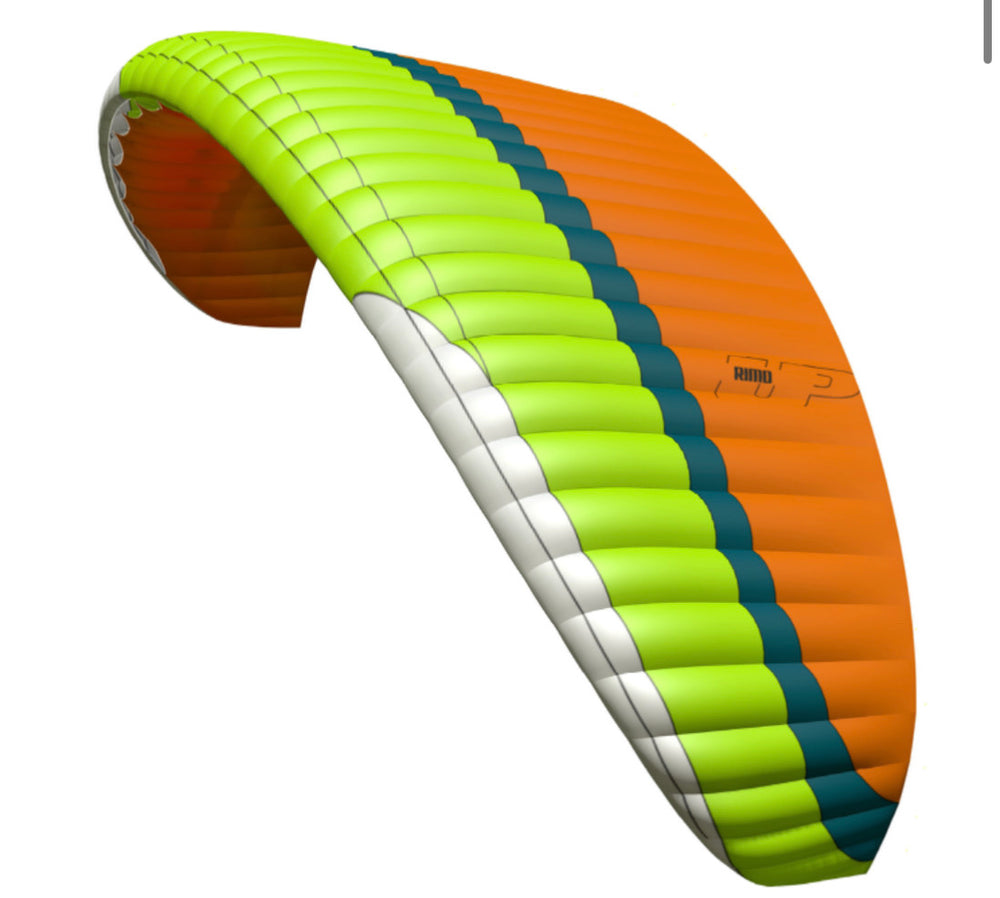 UP Rimo paragliding wing orange green
