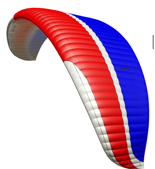 UP Lhoste 2 paragliding wing blue red