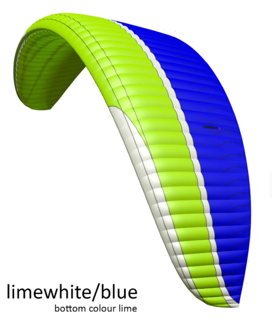 UP Summit X paragliding wing blue green