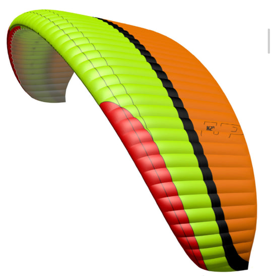 UP K2-4 tandem paragliding wing orange green