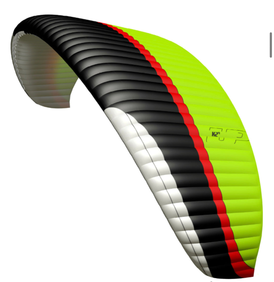 UP K2-4 tandem paragliding wing green black