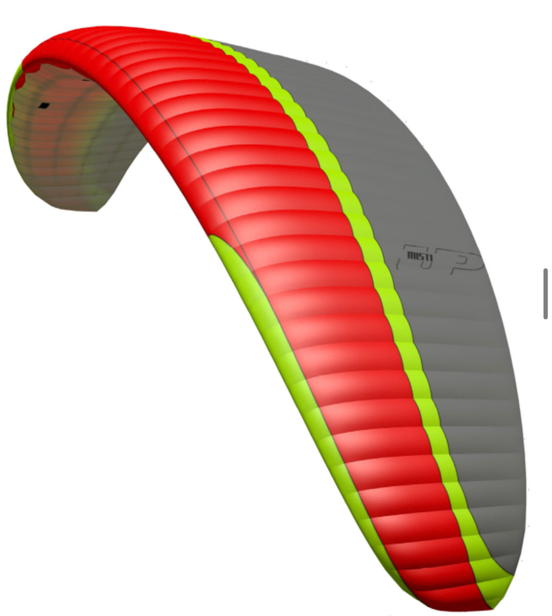 UP Misti paragliding wing grey red