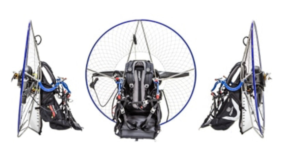 Parajet Maverick Sport paramotor with harness